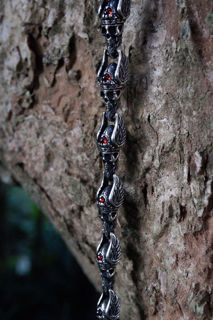 Birthstone Bracelet  of Silver for Men No Fear