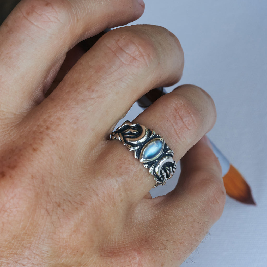 Triple Moon Men's wedding ring Soma