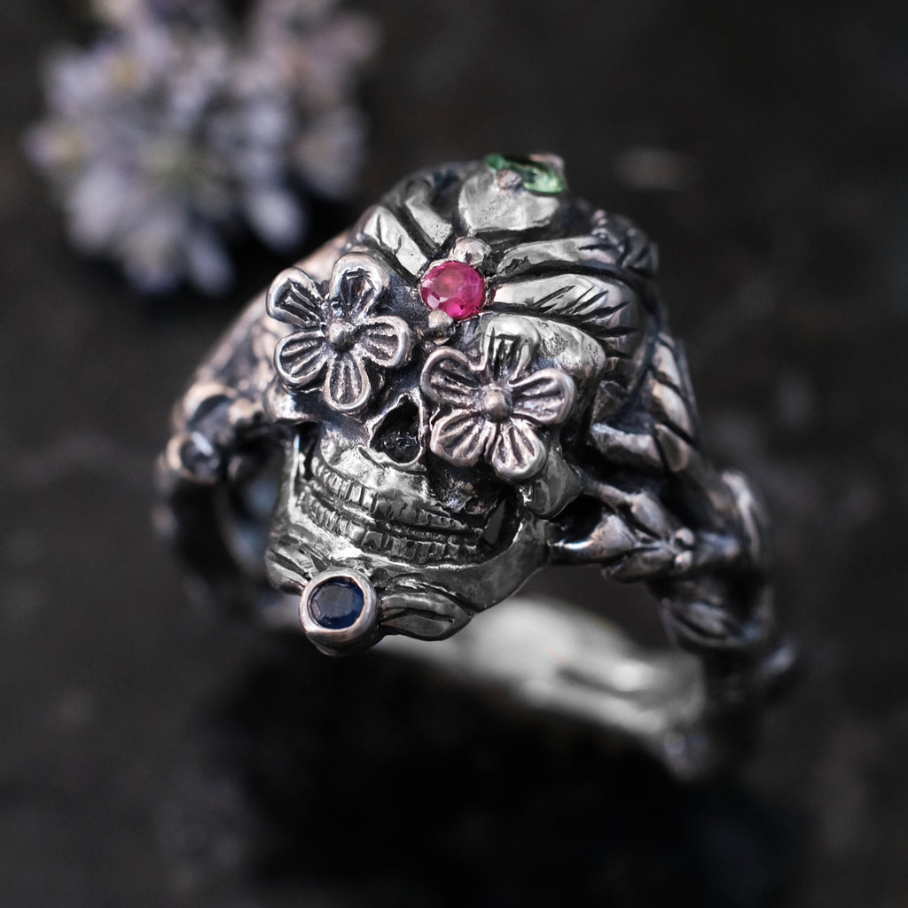 Unisex Mexican Skull Ring "Sugar Skull"