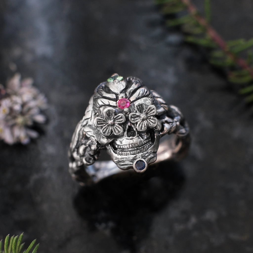 Sugar Skull Ring by BlackTreeLab