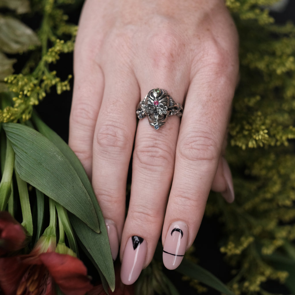 Sugar Skull Ring by BlackTreeLab