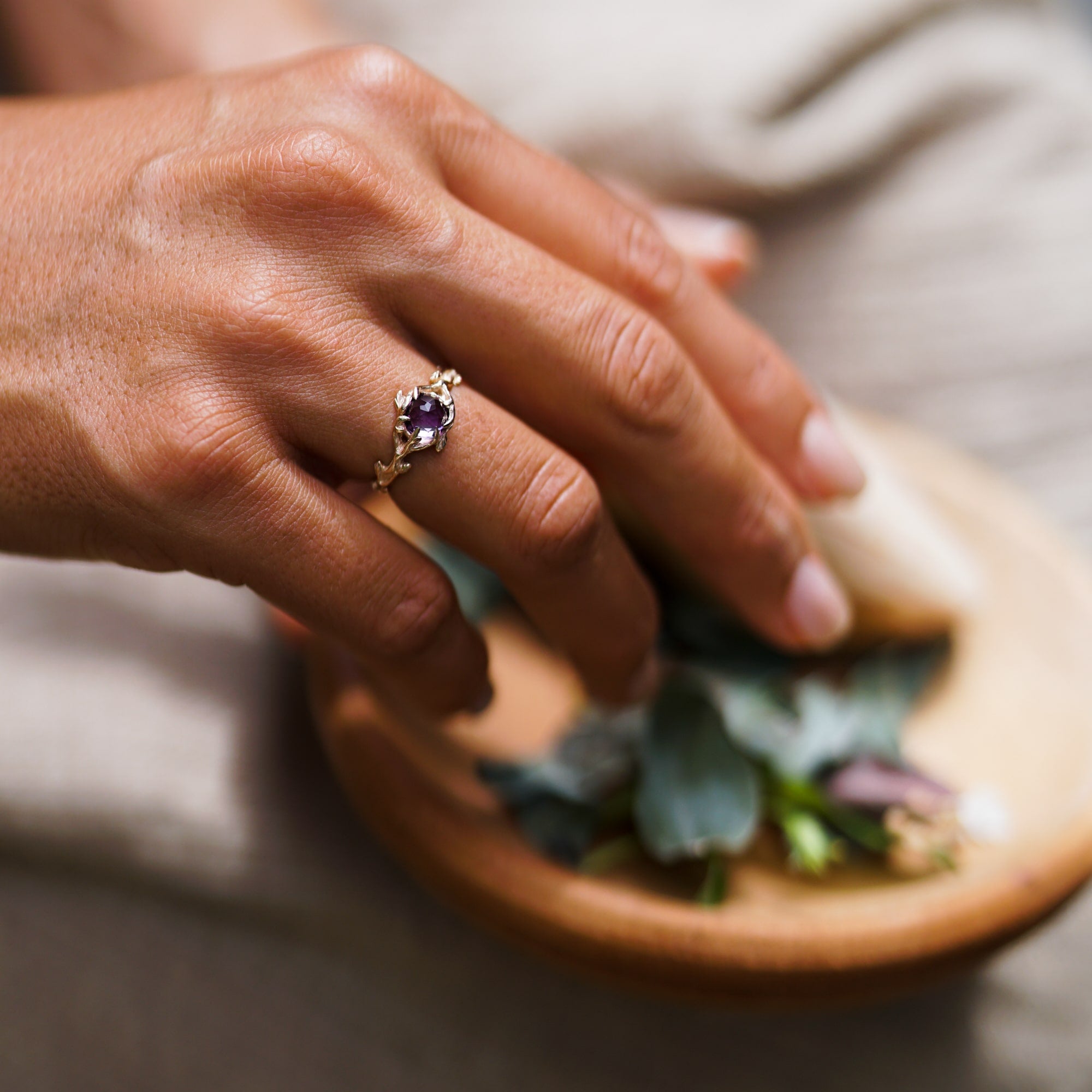 14K Yellow Gold Engagement Ring