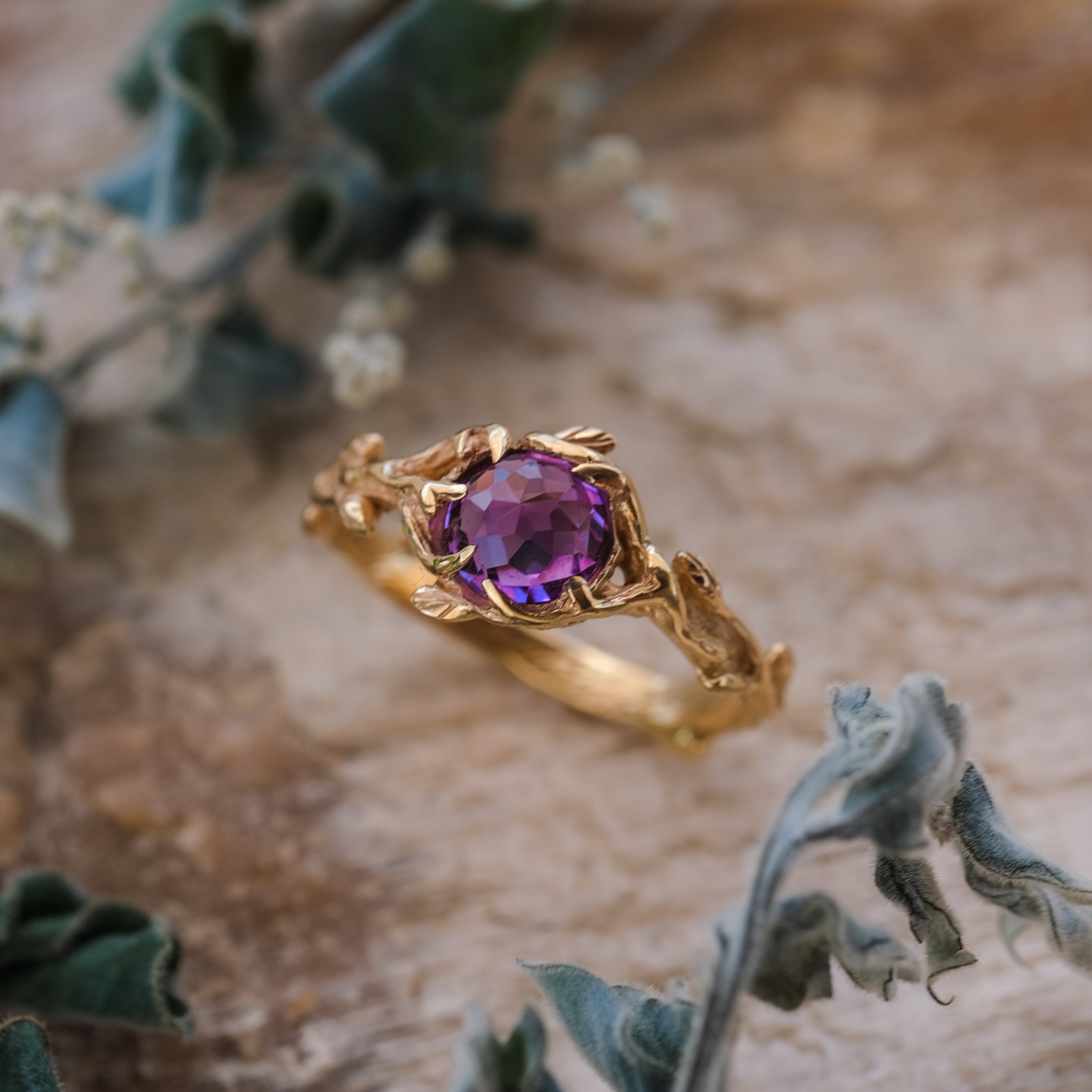 14K Yellow Gold Engagement Ring