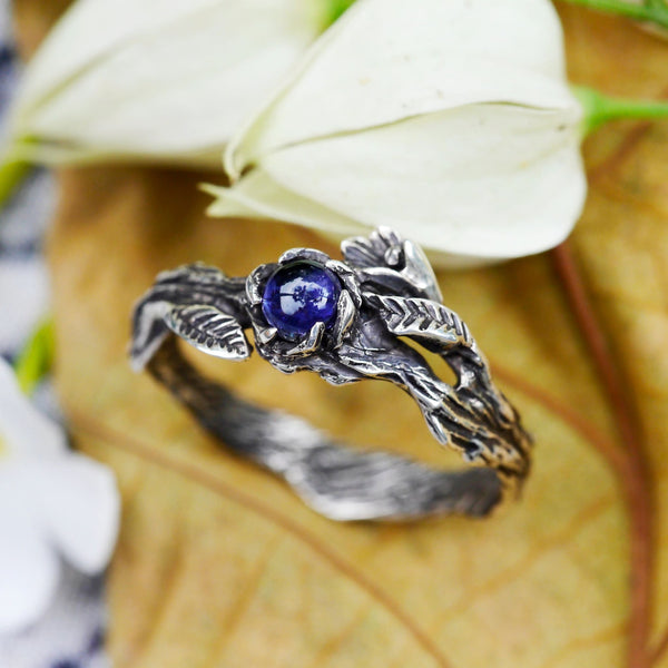 Iolite ring Sterling Silver -Statement Ring-Wedding Ring-Engagement Ring-Sterling Silver Ring-Special Gift-Blue Iolite Gemstone Ring-Gift retailer