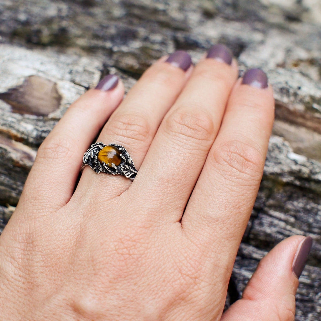 Sterling Silver Tiger's Eye Ring "Tori" - blacktreelab