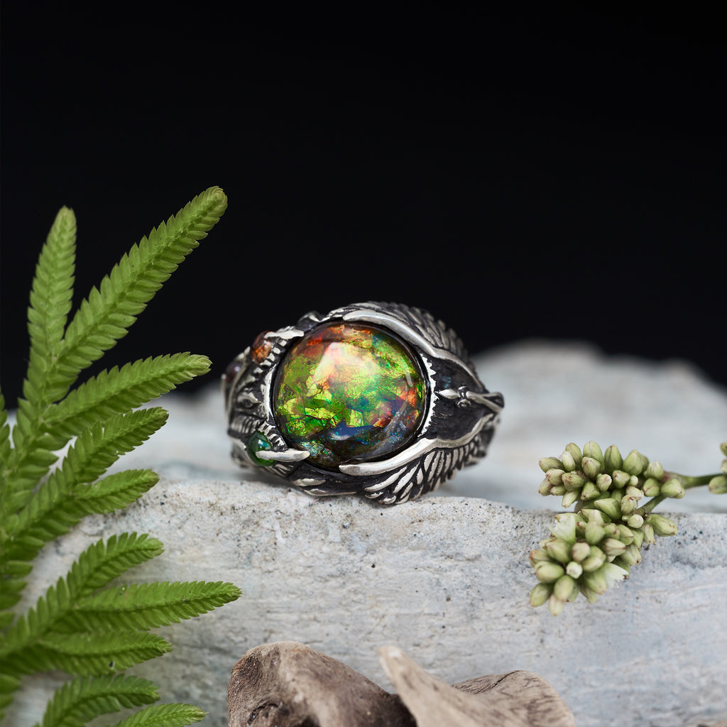 Ammolite Ring "Phoenix"