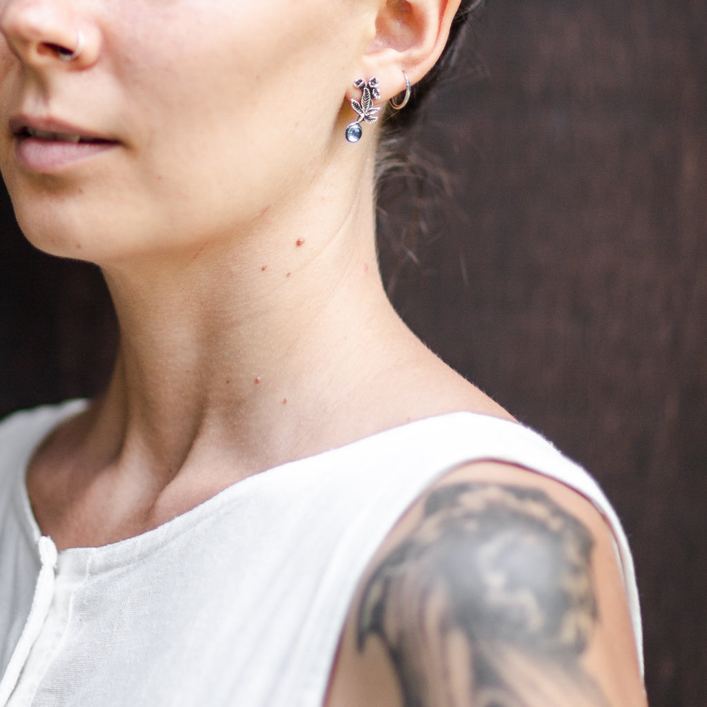 Swiss Blue Topaz Earrings "Lyra"