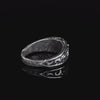 Mens Band from Silver Wedding Ring Set "Wolves"