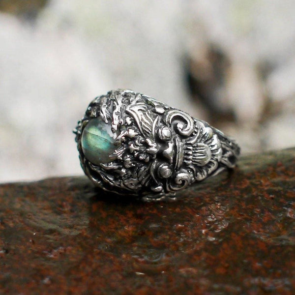 Mens labradorite ring top