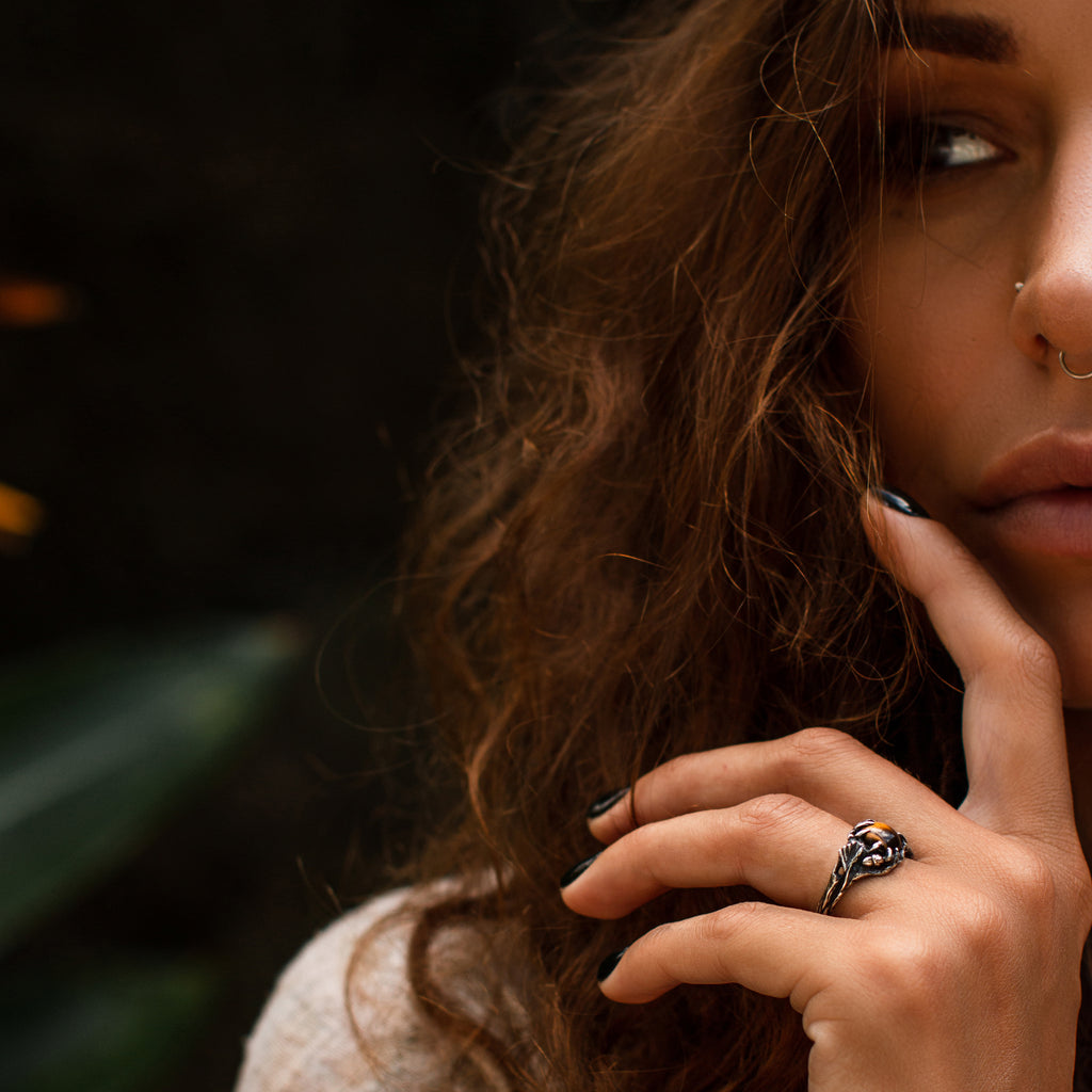 Sterling Silver Tiger's Eye Ring "Tori"