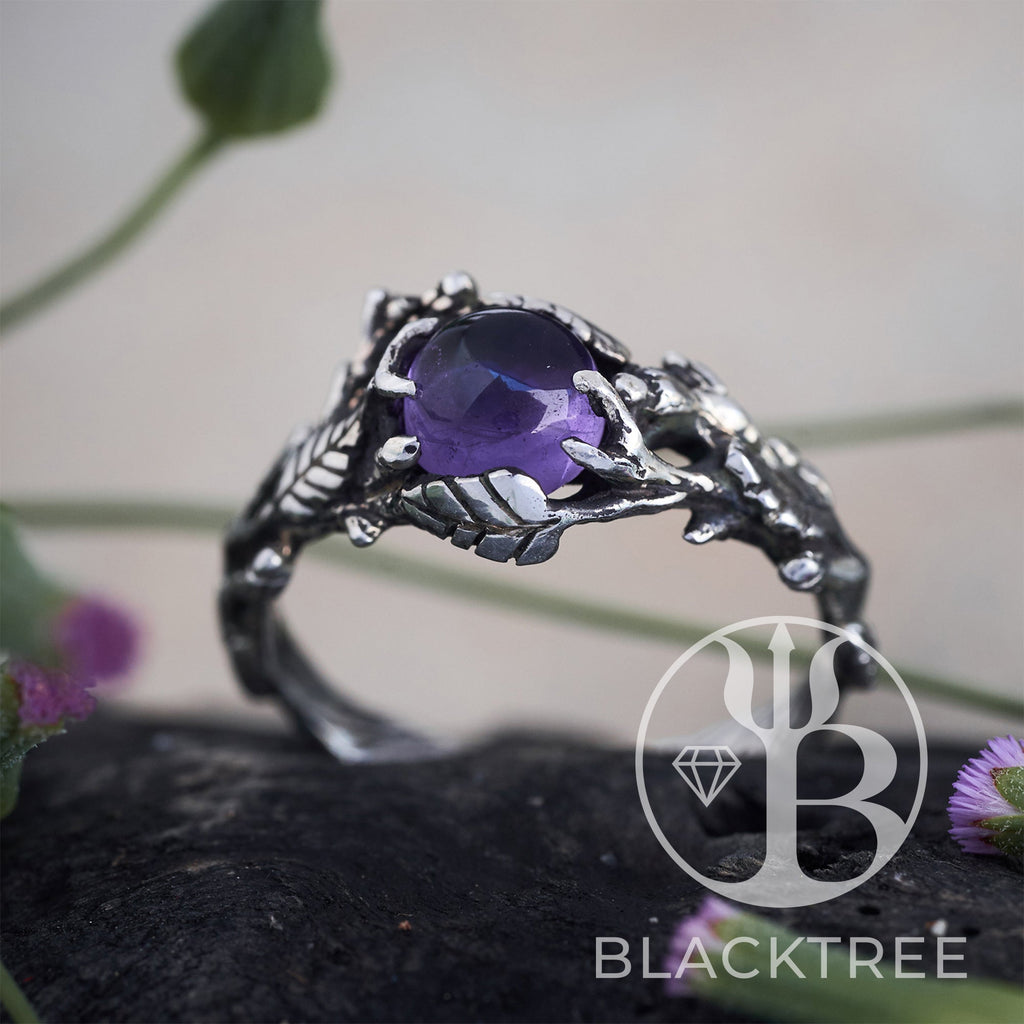 Amethyst Silver ring "Isla"