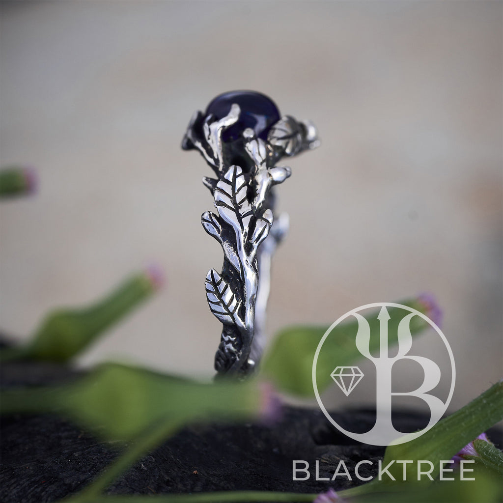 Amethyst Silver ring "Isla"