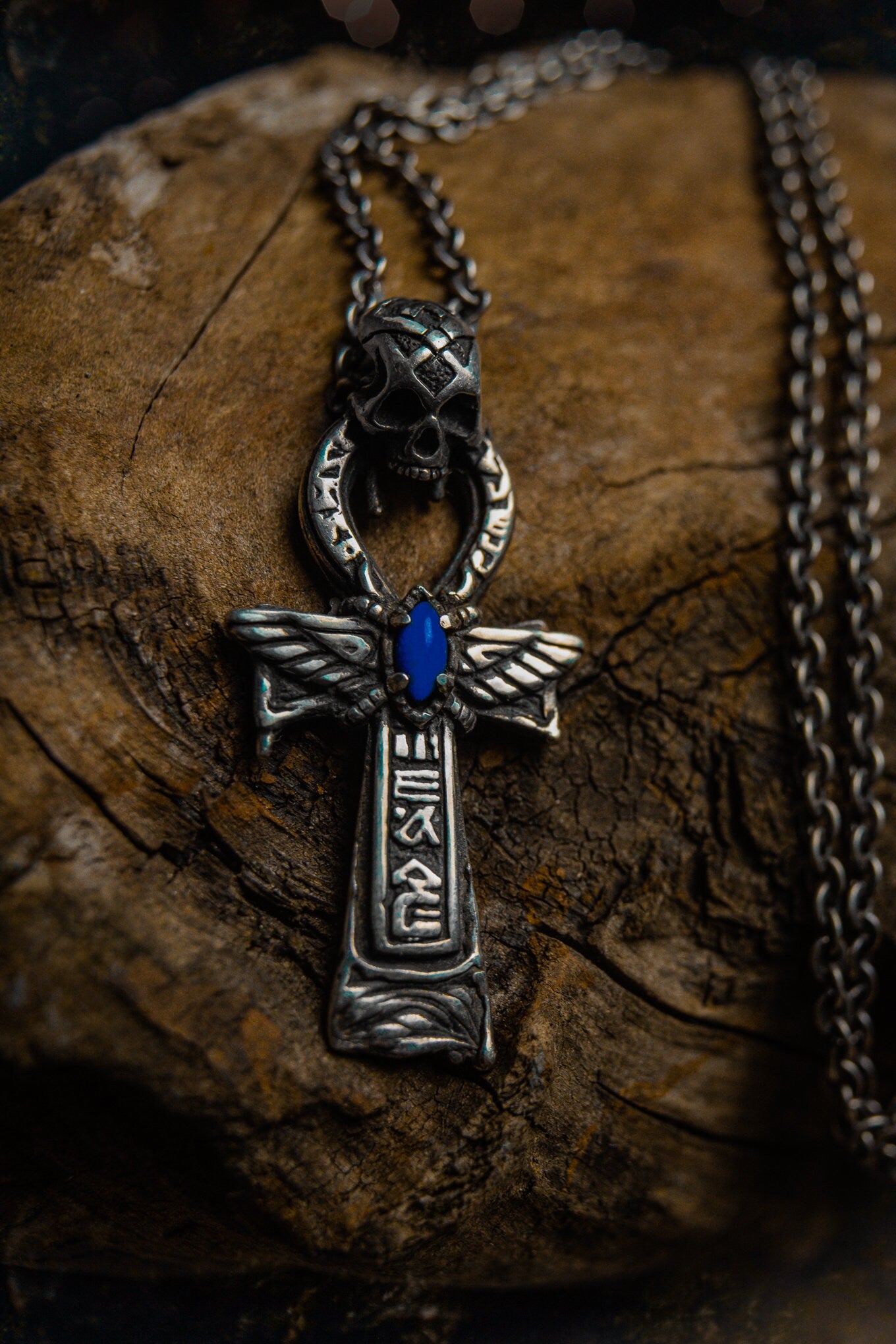 Skull Pendant Ankh 