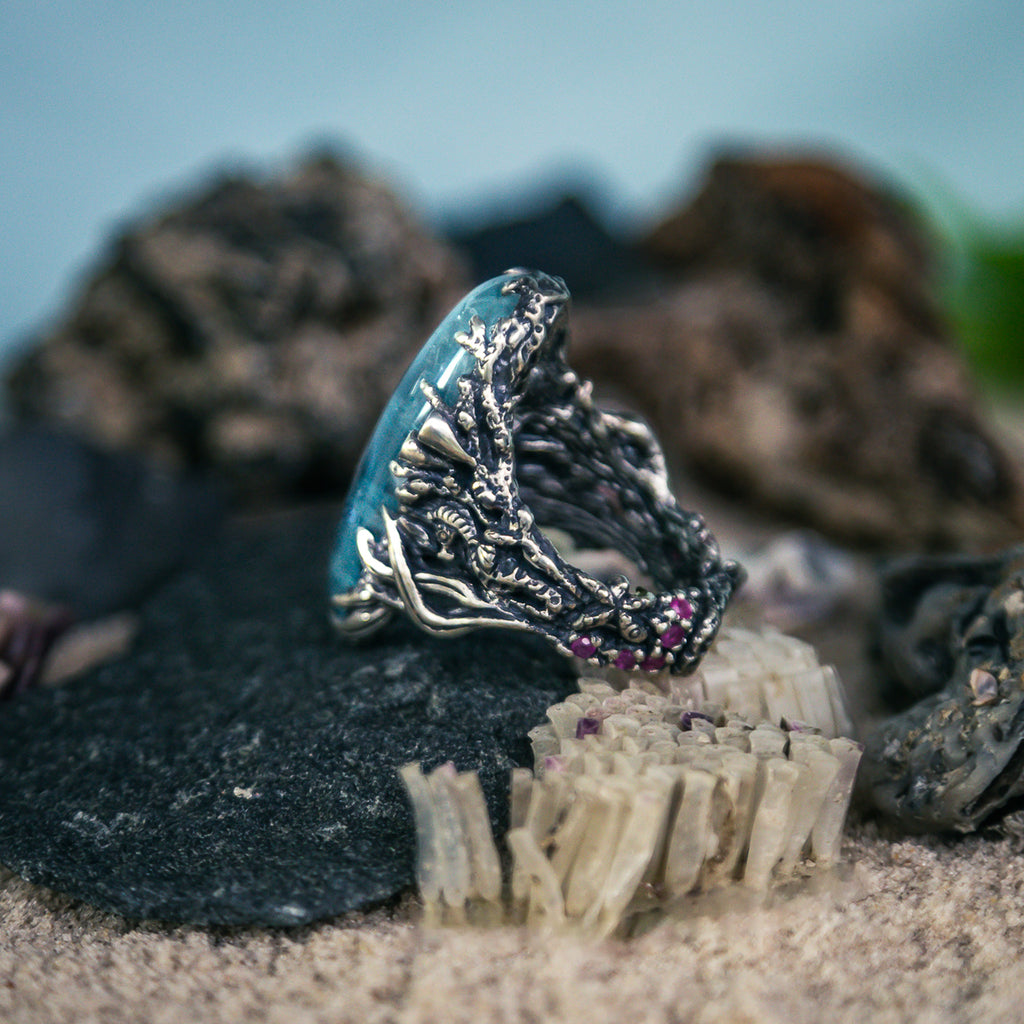 Large Aquamarine Ring Oceania