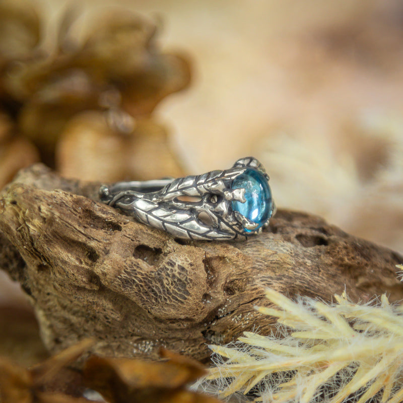 Blue Topaz Ring "MAR" by BlackTreeLab