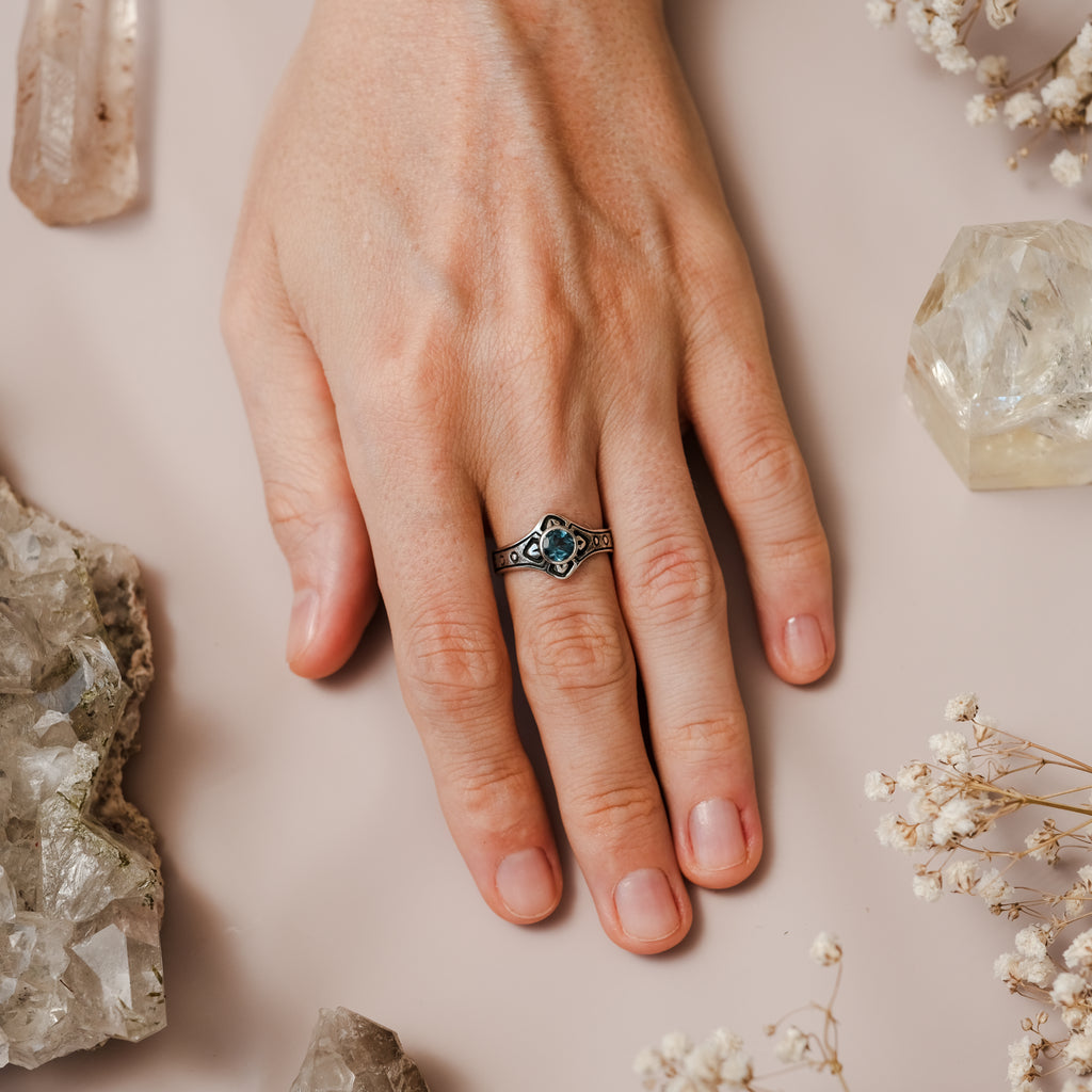Blue Topaz Ring "Tara"
