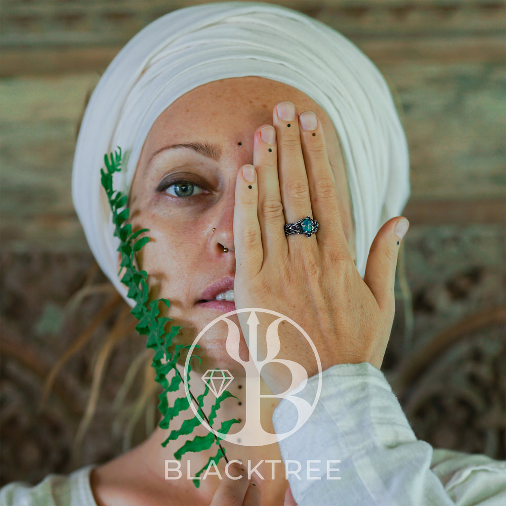 Boulder Fire Opal Ring "Blythe"