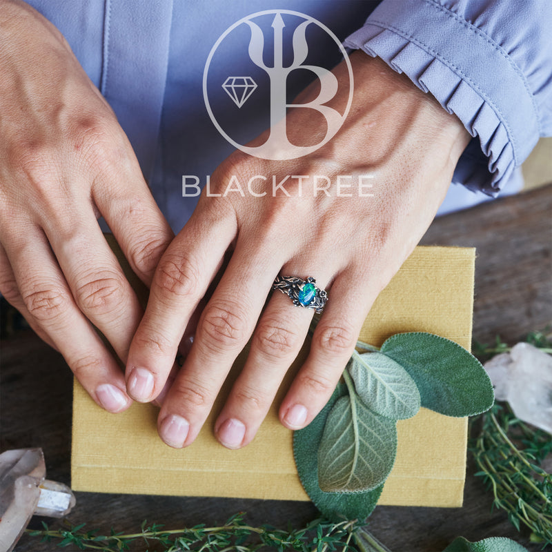 Boulder Fire Opal Ring "Blythe" BTL