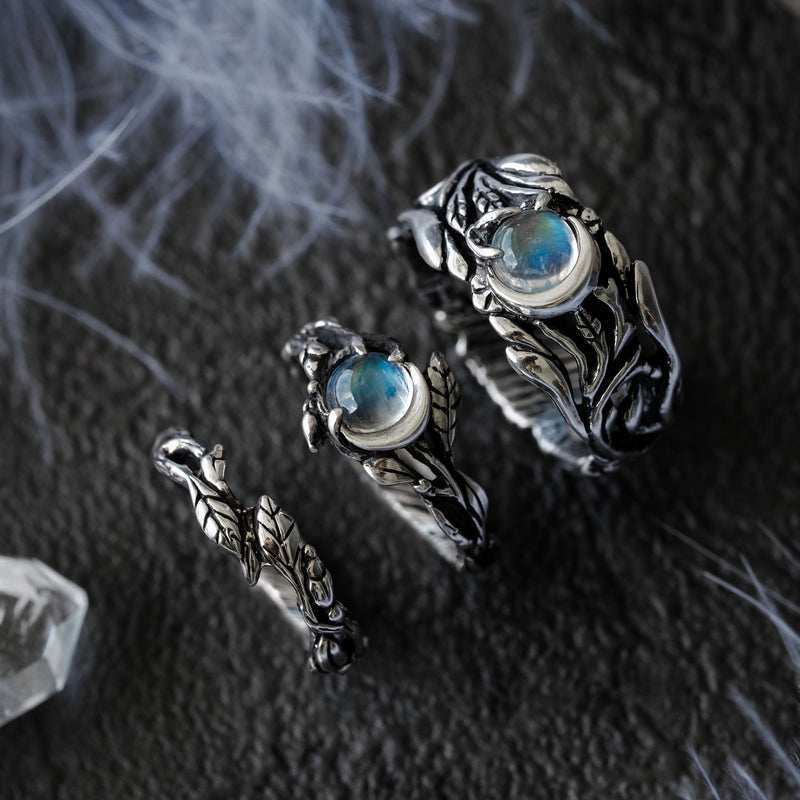 Celestial Moonstone rings for him and her Luna