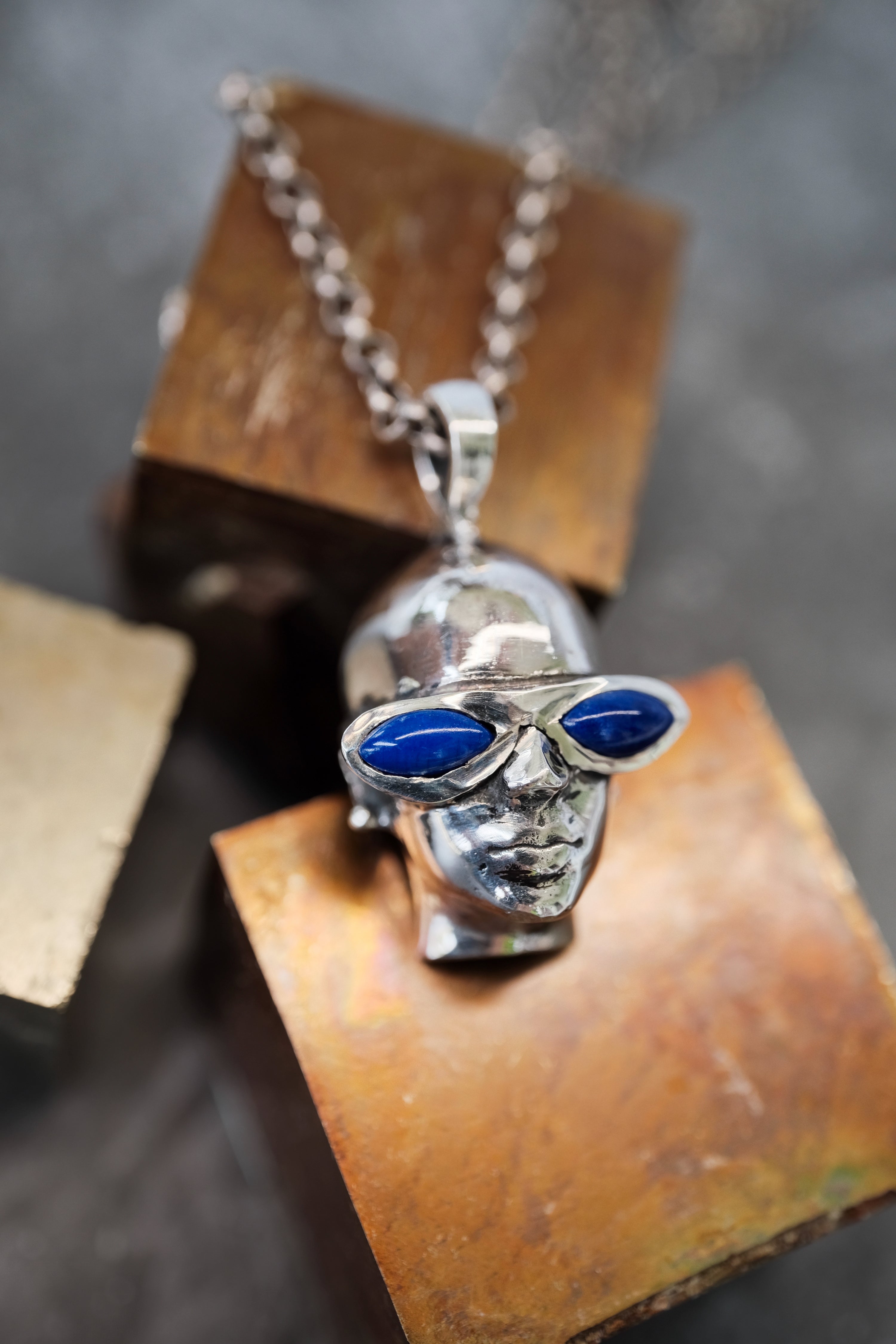 Lapis Lazuli Eye Necklace 