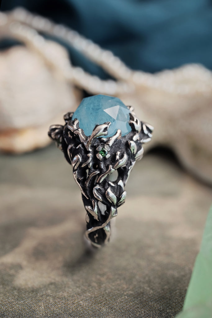 Silver ring with Aquamarine “Greece”