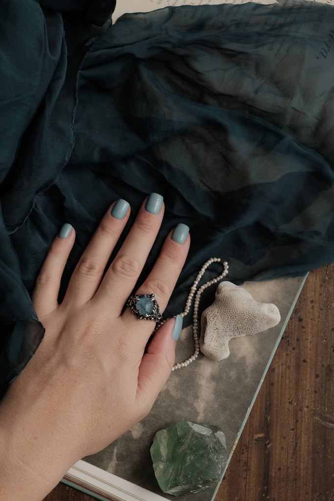Silver ring with Aquamarine “Greece”