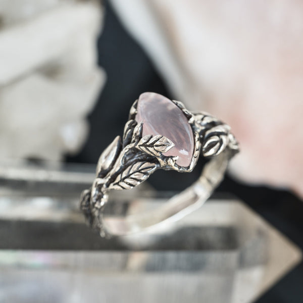 Rose Quartz Ring "Romy" by BlackTreeLab