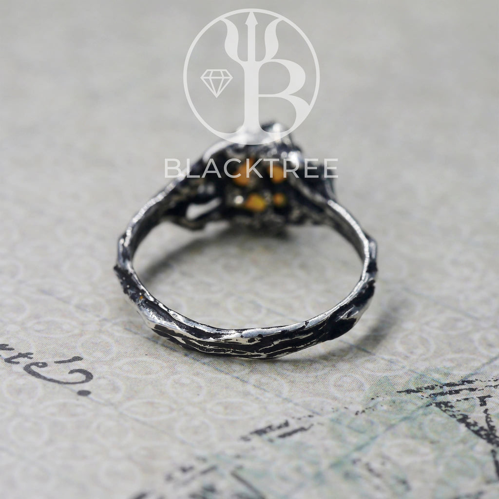 Fire Opal Ring "Chloe" by BlackTreeLab