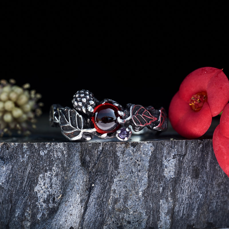 Amethyst and Garnet Ring