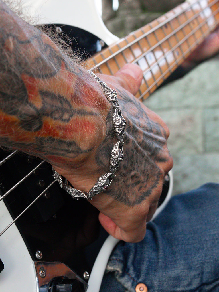 Skull Silver Bracelet No Fear