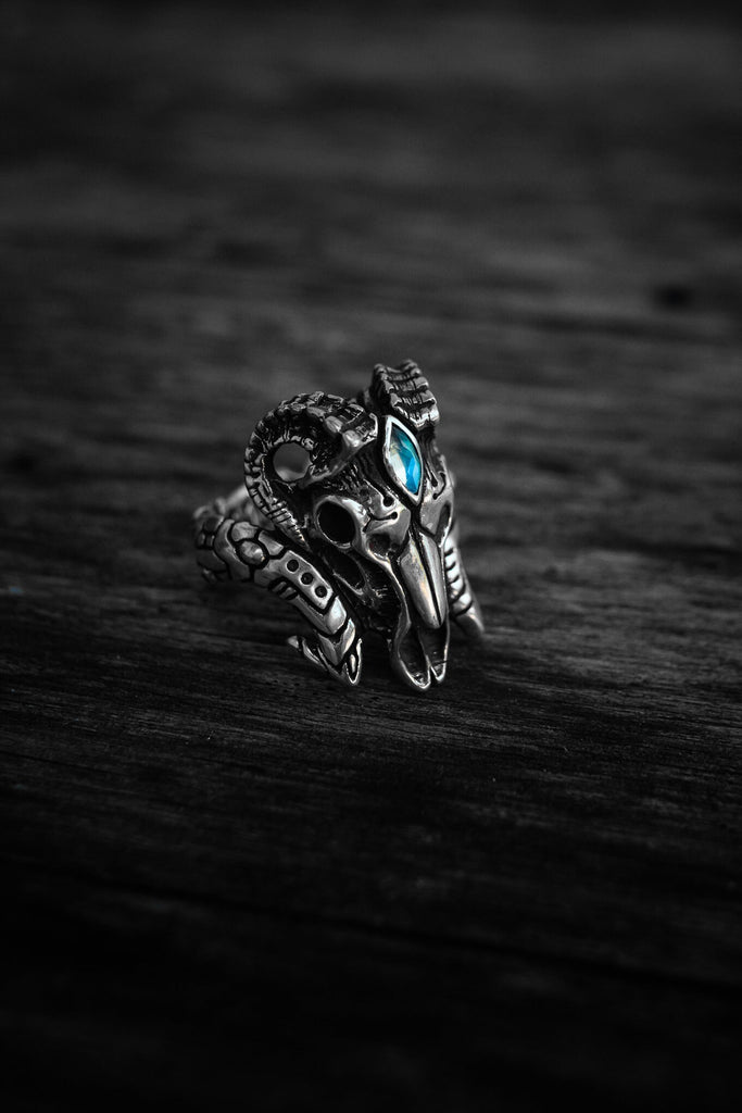 Sterling Silver Skull Ring Barong