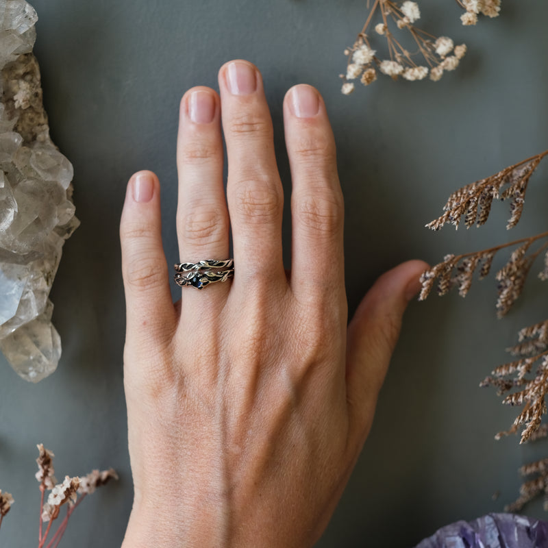 Iolite Sterling Silver Ring set "Viola"