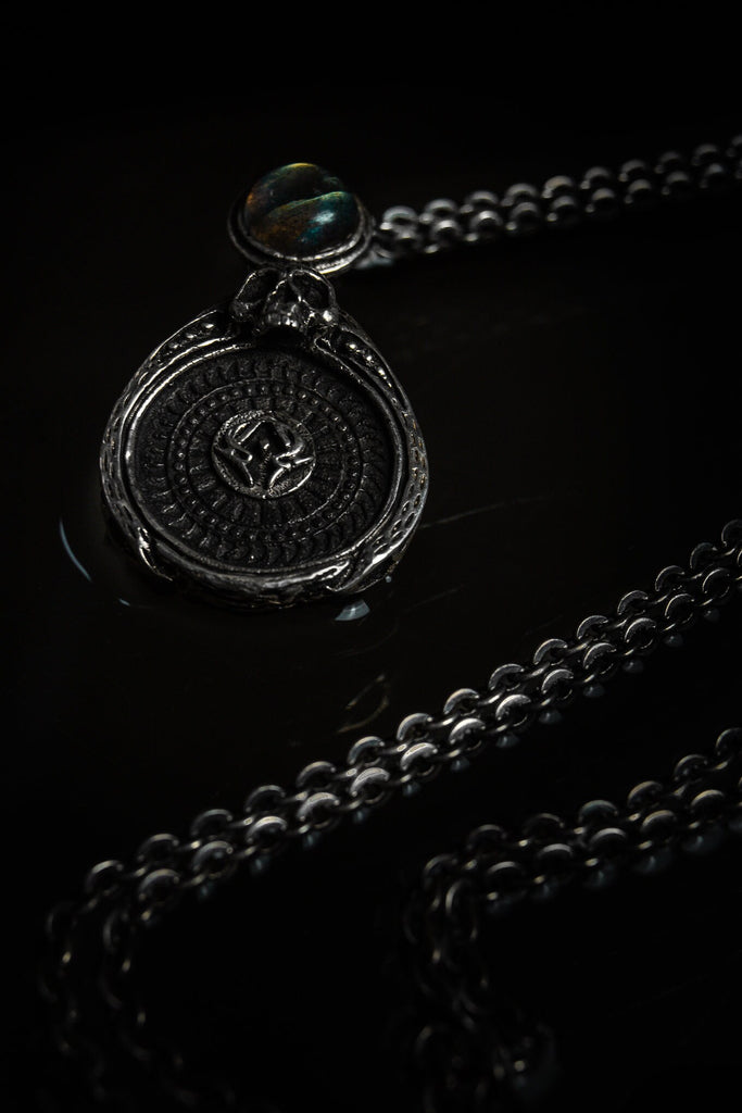 Silver Labradorite Pendant for Men