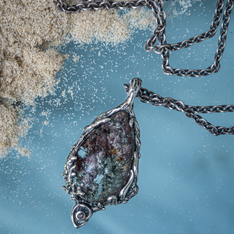 Chlorite Quartz Necklace “Seaworld”