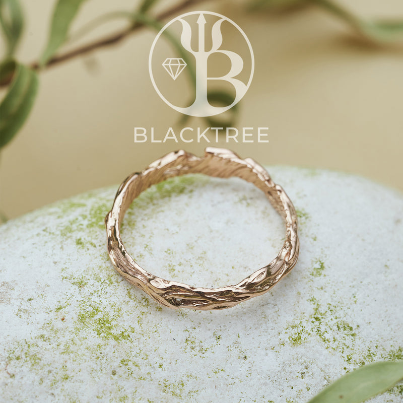 Solid Gold Wedding Band for her "Louise"