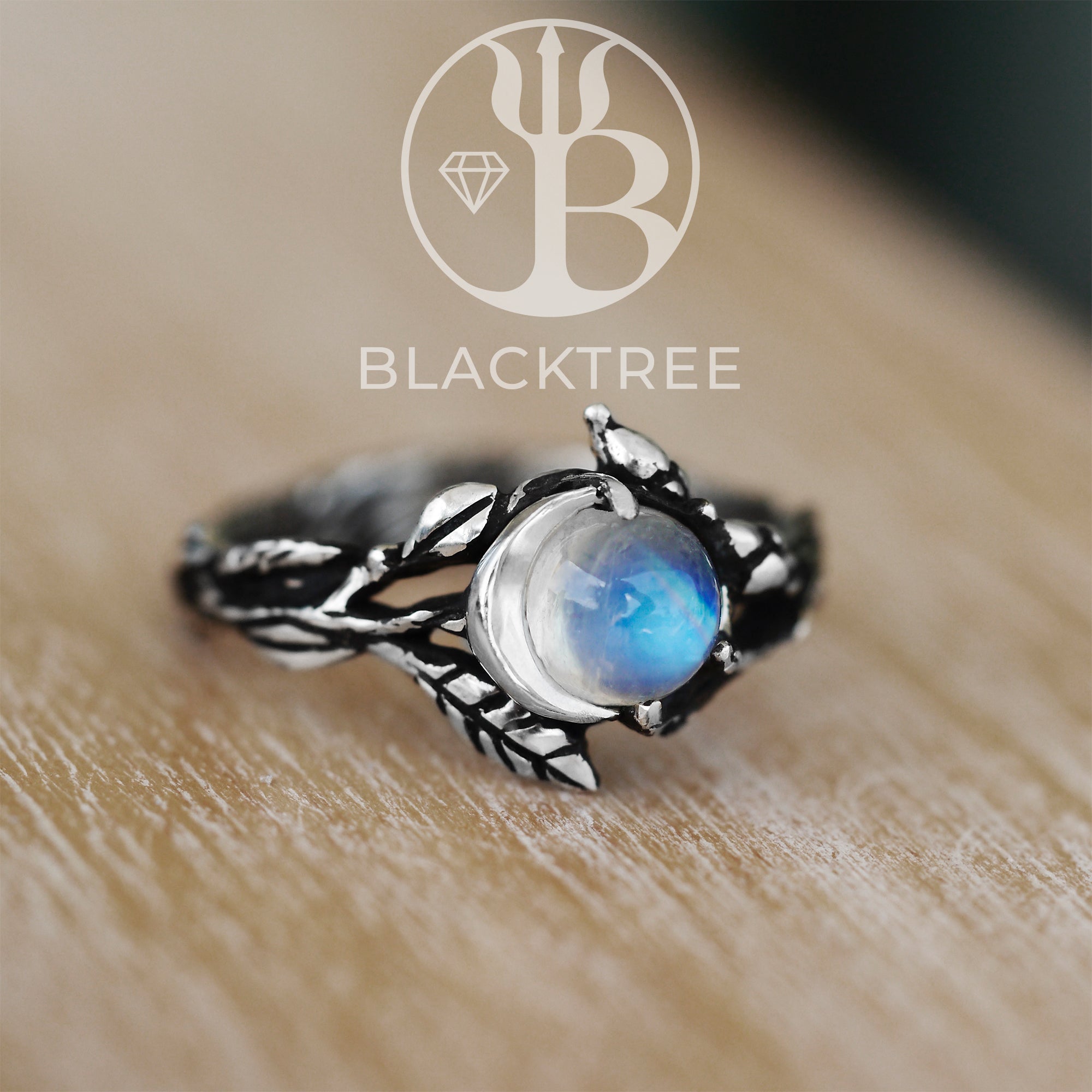 Moonstone Silver Ring Luna