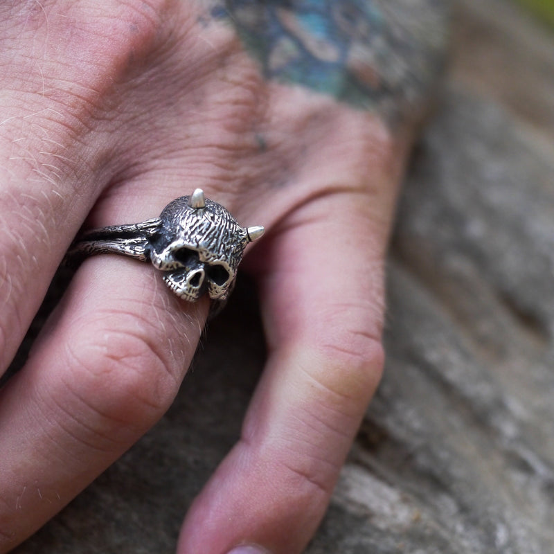 Skull Silver Ring "Crypt"