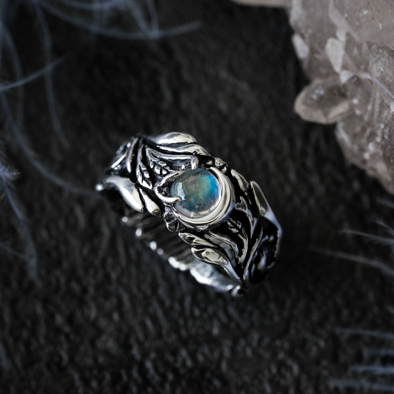 Celestial Moonstone Unisex ring "Luna"