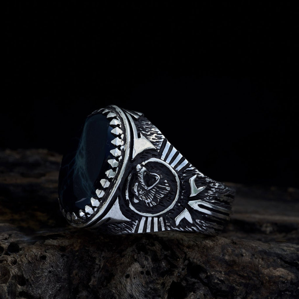 Men's Jasper ring "Bear"