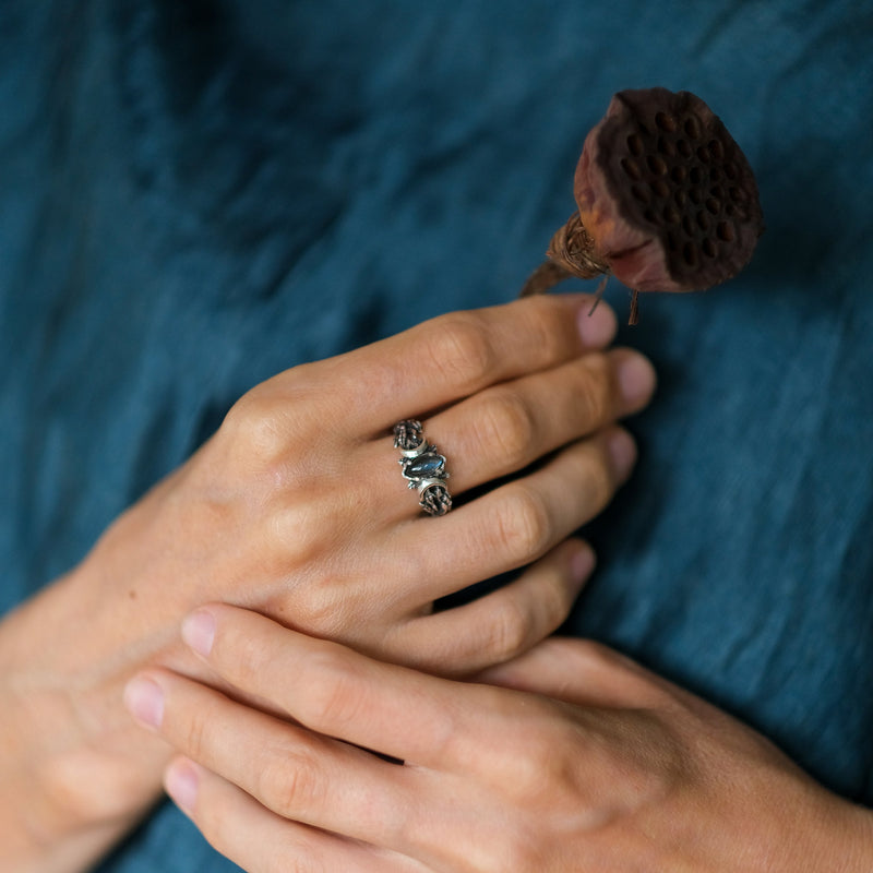 Triple Moon Labradorite ring "Mona" by BlackTreeLab