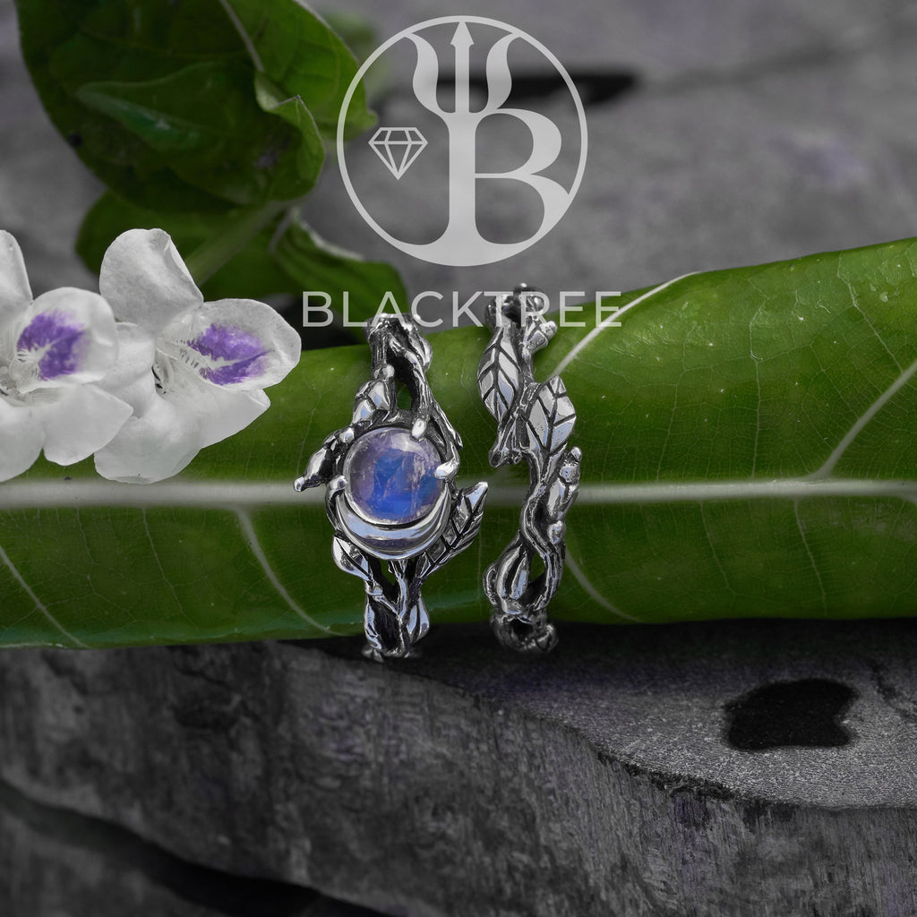 Moonstone Engagement rings set "Luna"