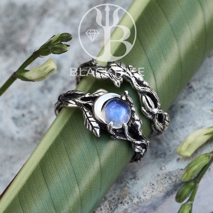 Moonstone Engagement rings set "Luna"