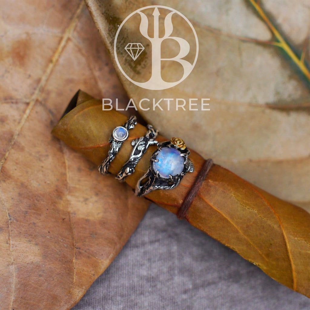 Set of 3 "Cleo+Mio+Dew" Engagement and Wedding Rings