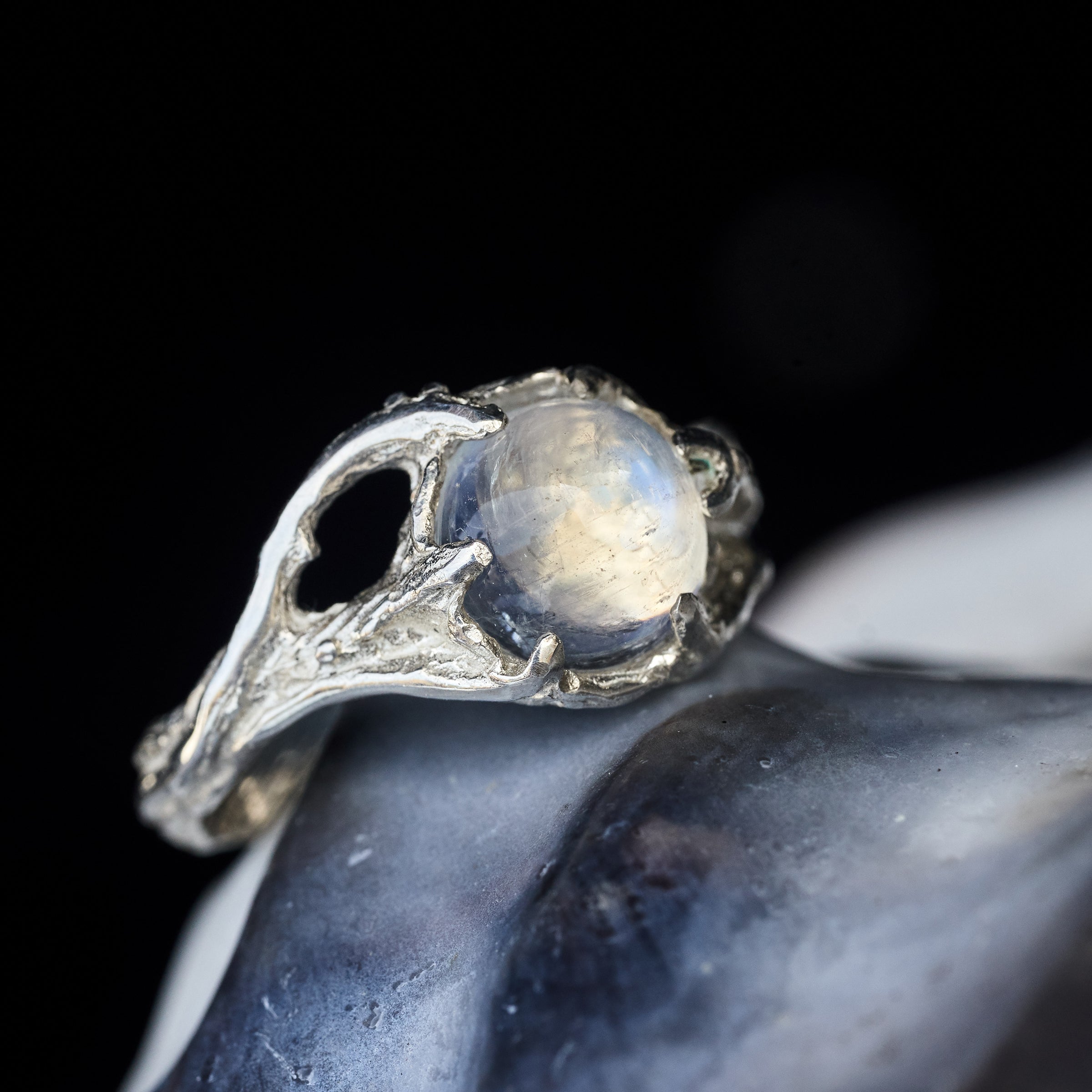 Moonstone engagement ring 