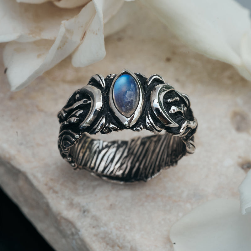 Men's Moonstone ring "Soma"