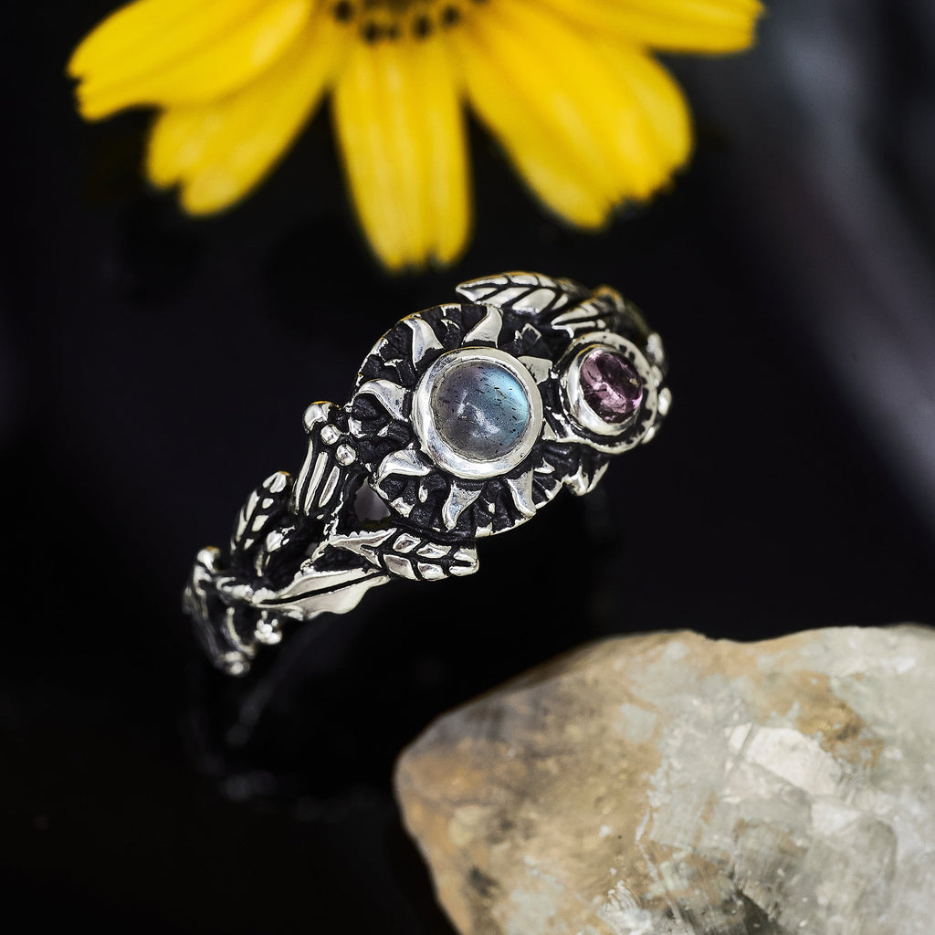 Multi stone ring "Galaxy" by BlackTreeLab