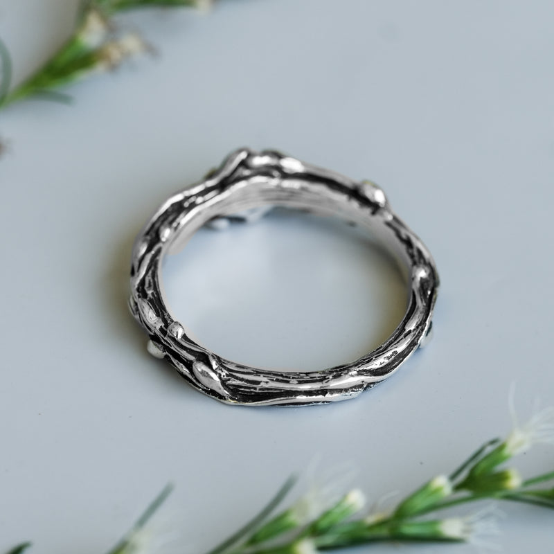 Silver ring Viola by BlackTreeLab