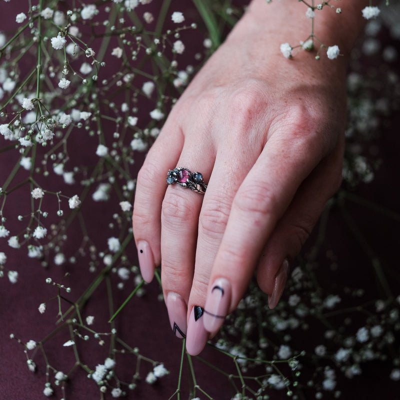 Pink Tourmaline Engagement ring "June"