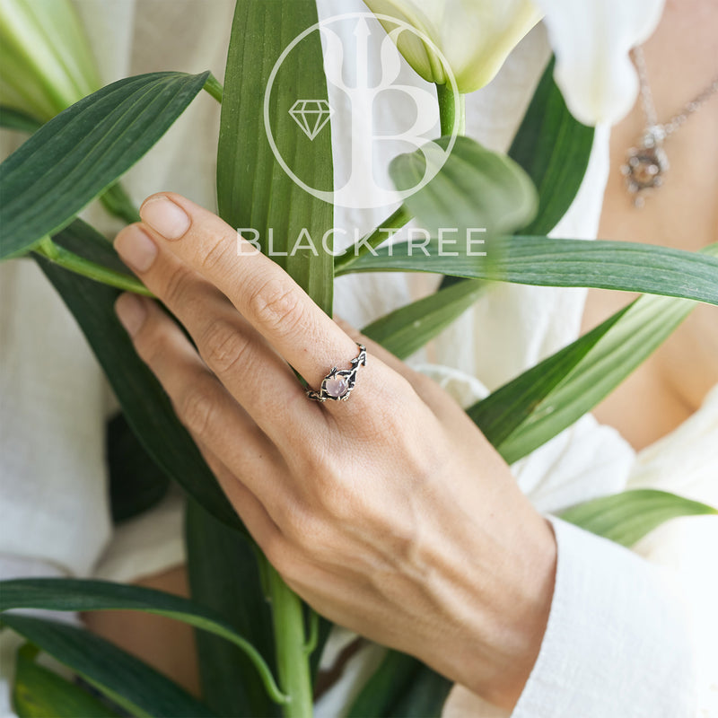 Rose Quartz Ring "April"