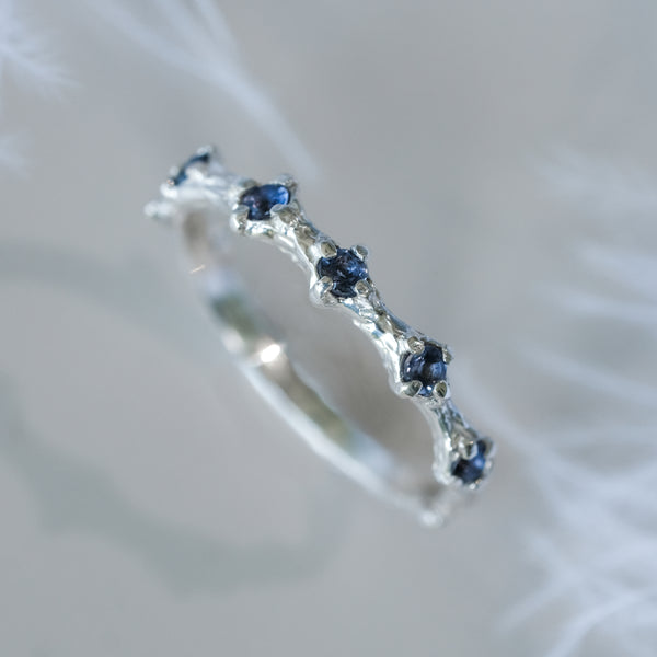 Tiny Sapphire Ring Blossom